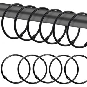 SGERUFZ 20 Pi&egrave;ces Anneaux De Rideau &agrave; Ouvrir, M&eacute;tal, Anneaux de Rideau de Douche, Inoxydable, Convient pour Rideaux de Porte, Rideaux de Douche, Crochet Rideau Douche (BeanyBeng, neuf)