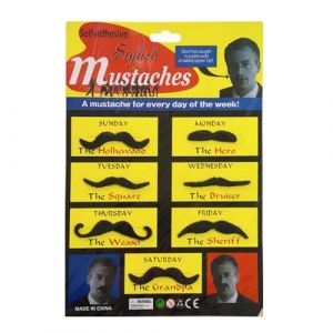 EYVRPAU 7 pièces Moustache Collante, Fausse Moustache, Fausse Moustache Enfants, Fausse Moustache Carnaval, Fausse Moustache Hommes Jazz (Noir) (puertaoqishangmaoyouxiangongsi, neuf)