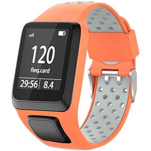Shieranlee Sport Bracelet pour Tomtom Watch, Silicone Respirant Bracelet avec goupille &agrave; lib&eacute;ration Rapide Compatible pour Tomtom Runner 2/ Runner 3/ Spark/Golfer 2 Sports GPS Running Smartwatch (BETTYCHEN LIMITED, neuf)