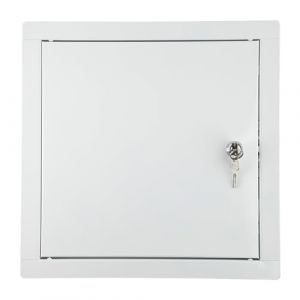 ADGO - Trappe de Visite 50x50, Porte de Visite, Trappe de Service pour Inspection et Recouvrement, Métal, Montage Horizontal et Vertical - Blanc, avec serrure (ADGOsklep, neuf)