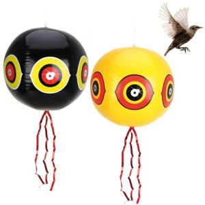 COM-FOUR&reg; 2X Ballon Anti-Oiseaux XXL - &eacute;pouvantail &agrave; Suspendre avec Yeux r&eacute;fl&eacute;chissants et Rayures cr&eacute;pitantes - effaroucheur d'oiseaux pour &eacute;tourneaux, Corbeaux, choucas (2 pi&egrave;ces - Ballon XXL) (COM-FOUR  Vertriebs GmbH, neuf)