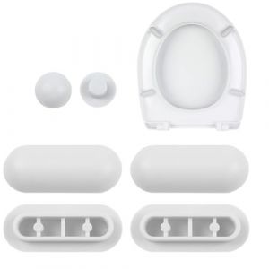 QEQSHQO 6pcs Caoutchoucs de siège de Toilette lunette wc tampon en caoutchouc pour couvercle de toilette et siège de toilette (SHI ZHENGUI DE DIAN, neuf)