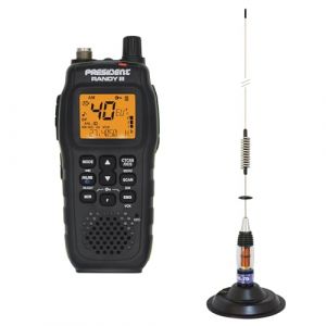 Kit Station Radio President Randy III AM/FM CB + antenne CB PNI ML70, Longueur 70 cm, 26-30 MHz, 200 W (ROLAC. EU, neuf)