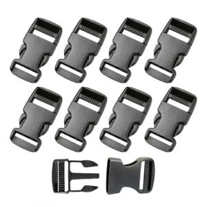 LQUYTA 8 Pi&egrave;ces Boucle Plastique,boucle sangle 25mm,Boucles en Plastique Avec Boucle &agrave; Clip,Fermoirs de Sac &agrave; Dos,Boucle &agrave; Double Ouverture Lat&eacute;rale,side release buckle,pour Sacs &agrave; Dos,les Bagages (CCtunCanton O&Uuml;, neuf)