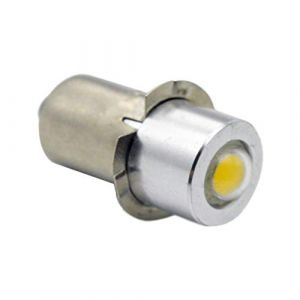 Ruiandsion Ampoule LED P13.5S 5-24 V 1 W 6000 K Blanc 200 lm COB LED Ampoule pour lampe torche, lampe frontale, terre n&eacute;gative (lot de 1) (Ruiandsion, neuf)