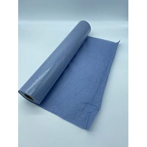 DSTOCK60-1 ROULEAU DE DRAP D'EXAMEN BLEU PLASTIFI&Eacute; IMPERM&Eacute;ABLE - 50 X 35-135 FORMATS - PROTECTION POUR MATELAS, TABLE, LIT - QUALIT&Eacute; M&Eacute;DICALE - ABSORBANT (DSTOCK60, neuf)