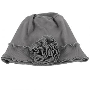 TEHAUX Chapeau Turban Chimio Femme Grosse Fleur D&eacute;corative Bonnet Chimio Gris en Tissu Souple Respirant Couvre-Chef le Cancer Adapt&eacute; Cheveux Longs et Courts Accessoire Confortable (Breamblue N, neuf)