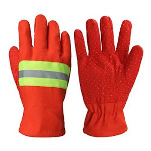 Gants Coupe-feu Gants de Lutte Contre Incendie Gants de Sécurité en Caoutchouc Ignifuges Gants de Protection Chaleur Gants de Soudeur Antidérapant Gants de Jardinage Homme Femme pour Soudeur Pompier (TINAYAU, neuf)