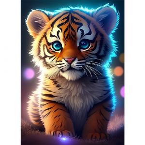 EOBROMD Tigre Diamond Painting, 5D DIY Broderie Diamant Painting Kit Complet Animaux, Peinture Diamant Artisanat Strass Point de Croix Painting pour Adultes Enfants, Décoration Intérieur 30x40cm (Yeehyc, neuf)