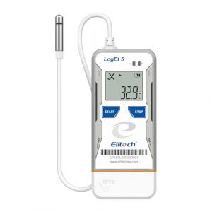 Elitech Enregistreur de Température et d'Humidité USB avec Sonde Externe, Réutilisable et Données pré-enregistrement, Rapports PDF CSV Auto, Thermomètre de Réfrigérateur LogEt5THE (Elitempcontrol, neuf)