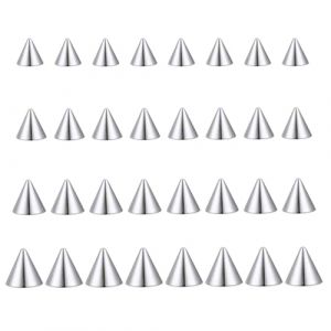 Gojewen 32pcs Piercing Pointes Boules 1,2mm Argent Boule de rechange Perle Boule à visser 3/4/5/6mm Pointes pour Piercing Nez Lèvre Sourcils Septum (Gojewen Jewelry, neuf)