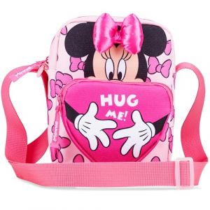Disney Stitch Sac Bandouli&egrave;re Fille et Ado Sac &agrave; Main avec Sangle R&eacute;glable Shopping Sorties et Vacances Cadeau Fille (Rose Minnie) (Get Trend., neuf)