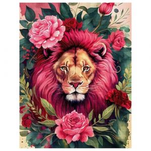 Lion Diamond Painting Adulte, 5D Diamant Painting, Broderie Diamant Kit Complet, Peinture Diamant Adulte, Convient Pour Cadeau La Décoration Murale à La Maison 30x40cm (Aestalrcus Shop, neuf)