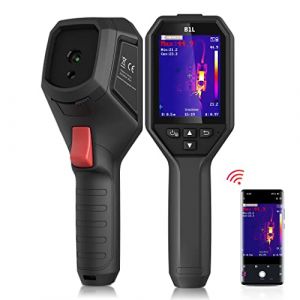 HIKMICRO B1L Caméra d'imagerie thermique à résolution IR 160 x 120 avec WiFi, 25Hz, écran LCD 3.2", imageur thermique infrarouge portable 19200 pixels avec alarme de température élevée (HIKMICRO Official, neuf)