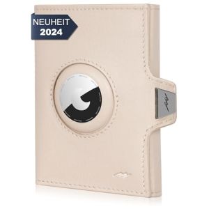 Marc Peter&reg; Jupiter Airtag Portefeuille en cuir v&eacute;ritable avec compartiment &agrave; monnaie | Petit portefeuille Airtag pour homme avec RFID | Apple Airtag Mini portefeuille pour homme, Rose, XL M&Uuml;NZFACH (Marc Peter, neuf)