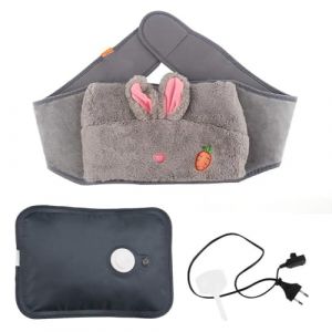 SKIKHN Bouillotte Electrique, Bouillotte Rechargeable, Bouillotte Electrique Chauffante, Bouillotte Eau Chaude, Bouillottes Electrique pour R&eacute;duire les Douleurs Musculaires, Dorsales et Menstruelles (yi jian walo, neuf)