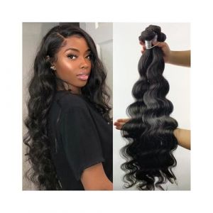Human Hair Tissage en lot brésilien Remy Body Wave noir naturel, 8 à 40 pouces, 100% cheveux humains Hair Extensions(20 20 20) (xiaoxiwenuk, neuf)