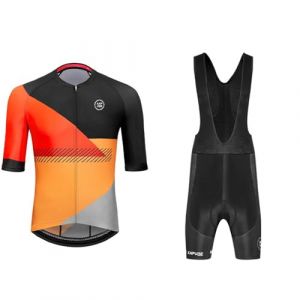 Générique Maillot Cycliste Homme Vêtements Cyclisme Pro Homme Tenue Cycliste Manche Courte, Été Jerseys VTT et Cuissard à Bretelle, Cycling Route Respirant Séchage Rapide (Komoreta, neuf)
