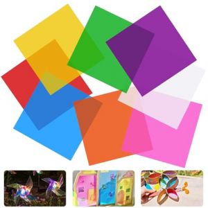 Cellophane colorée,120 feuilles papier vitrail,8 couleurs, papier transparent emballage papier,7.5x7.5 pouces,papier cadeau transparent,pour Noël Saint-Valentin DIY Crafts emballage bonbon (Anilalowbility, neuf)