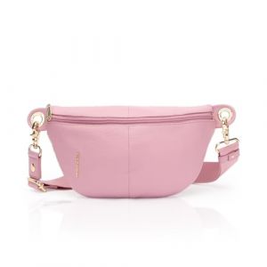 Mandarina Duck Sac banane en cuir doux pour femme, Rose lilas, Taglia Unica (Modeherz, neuf)