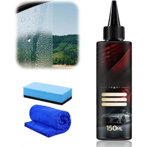 Nettoyant Intensif pour Vitres de Voiture - &Eacute;limine le Film Gras et la Poussi&egrave;re du Pare-brise, Rend la Surface Lisse pour une Meilleure Visibilit&eacute; et R&eacute;sistance &agrave; la Pluie (1PCS) (LittlePai, neuf)