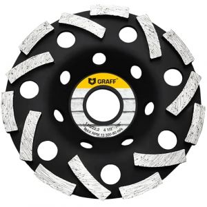 GRAFF Disque Diamant 115 à Meuler le Béton - Meule Poncage Surfacage Béton, Pierre, Granit, Maçonnerie - Meules Boisseaux Diamanté Extra Speed Béton (UAB Handproftools, neuf)