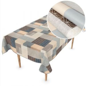 ANRO Nappe en toile cirée lavable, au mètre, rectangulaire, ronde, ovale - Motif Mirka - 180 x 140 cm (anrotradegmbh, neuf)
