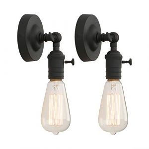 Phansthy 2 Pièces Vintage Industriel Loft Appliques Murales Appliques Murales Antique Déco Design Appliques Murales Cuisine Applique Murale (Couleur Noire) (Phansthy Technology, neuf)