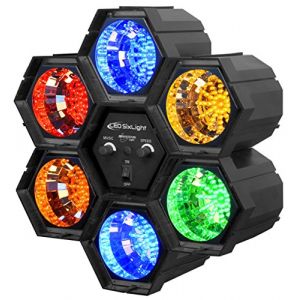 JB Systems Six Light 6 Spots a LEDs Chenillard Noir (Simply Sound Ltd, neuf)