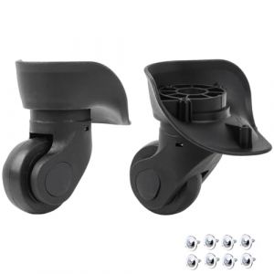 Roues de Valise,1 Paire Roues pour Bagages,Roues de Rechange de Bagages Valise roulettes pour Chariot Valise Malle (W041-2 L) (Dibrgreat, neuf)