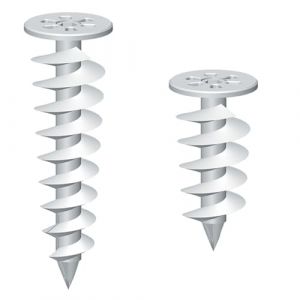 Befestigungsmaterial WKRET-MET Lot de 10 chevilles en mousse rigide 50 mm, 85 mm Chevilles en polystyrène Chevilles en spirale WDVS - Accessoires pour isolation dans le système d'isolation thermique (NADMA, neuf)