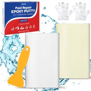 Mastic Epoxy, 227g Mastic Epoxy Putty de R&eacute;Paration Sous L'Eau, 2 Parties Colle Epoxy Utilis&eacute; Pour R&eacute;Parer les Fuites, les Fissures, la R&eacute;Paration, le Remplissage, la Gravure(Blanc) (TopArtLLC, neuf)