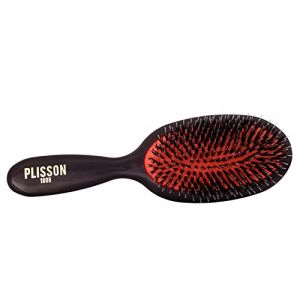 Plisson - Brosse à Cheveux Pneumatique pour Femmes et Hommes, Brosse Traditionnelle, Bois Naturel, Pur Poils de Sanglier, Picots en Nylon - Fabrication Française (Modèle Moyen) (Brossier1808, neuf)