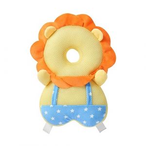 Surakey Coussin Protection T&ecirc;te B&eacute;b&eacute;, Coussin Anti Chute B&eacute;b&eacute;, Casque de Protection B&eacute;b&eacute; Anti Choc, Mignon Sac &agrave; Dos &agrave; Oreiller Casque de S&eacute;curit&eacute; pour 4-24 Mois B&eacute;b&eacute; Ramper et Marcher, Lion (Surakey, neuf)