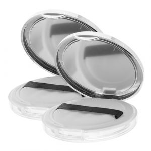 UKCOCO Lot De 2 Bo&icirc;tes &agrave; Poudre Vides Argent&eacute;es Miroir Et Tamis, Mini &Eacute;tuis Pratiques Pour Cr&egrave;mes, Beurre Corporel Et Maquillage (QSHUFANG, neuf)