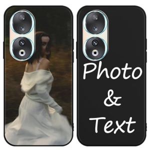Yirlbey Coque Personnalisée Photo pour Huawei Honor 90 5G 6,7", Personnalisable Étui avec Votre Propre Image Texte, Custom Personnaliser Housse Silicone TPU Bumper Cover pour Huawei Honor 90 5G, Noir (XUPINBO, neuf)