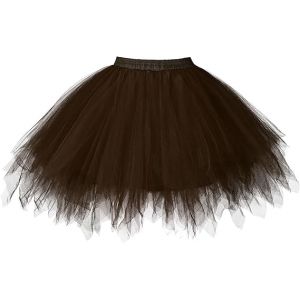 WERFORU Jupe Tutu Femme Adultes Grande Taille, Jupe en Tulle de Ballet Bouffante pour la Danse, Jupon en Tulle Superpos&eacute;, Tutu Femme d'halloween, Costume ann&eacute;e 80 (WERFORU FR Store, neuf)