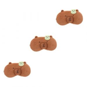 minkissy 3 Pièces cache-œil capybara masque yeux Cache-yeux cache oeil masques masque chaud froid pour les yeux masque facial bandeau masques rafraîchissants pour les yeux cache-oeil PVC (Prettbeauty, neuf)