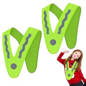 XPEX Gilet jaune enfant Gilet reflechissant enfant Gilet de Sécurité pour Enfant, Gilet Réfléchissant pour Enfants, Gilet réfléchissant en Forme de V, Gilet de sécurité léger pour enfants (UAB "DAFUHUA LT", neuf)