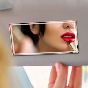 Miroir de Maquillage de Voiture,Miroir Pare Soleil Voiture,Miroir de Courtoisie de Pare-Soleil,Miroir Pare-Soleil,Miroir Cosmétique Intérieur Auto-adhésif Automobile,pour Visera de Coche (DONGWAN, neuf)