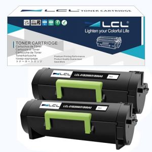 LCL Cartouche de Toner Compatible 51B2000 51B00A0 2500 Pages (2 Noir) Remplacement pour Lexmark MS317 MS317DN MS417 MS417DN MS517 MS517DN MS617 MS617DN MX317 MX317DN MX417 MX417DN MX517 MX517DE MX617 (Great Office, neuf)