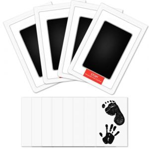 4pcs Kit Empreinte Pieds et Mains Bébé,Tampon Sans Encre Main et Pied Bébé, Souvenir Cadeau Naissance Et Cadre, Douche Cadeau Bebe Souvenir,pour Chien et Chat, Bebe Souvenir (Newbilty OU, neuf)