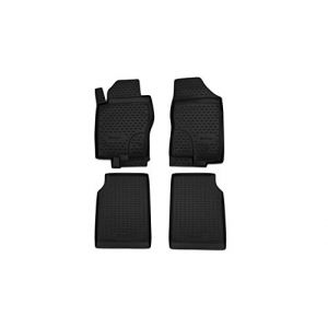 Tapis de Sol TPE Element pour Nissan Navara (2010-2015) | Pick-up | 4 pi&egrave;ces | Tapis de Sol de Voiture 100% sur Mesure, Tapis de Voiture en Caoutchouc (HromTech FR, neuf)