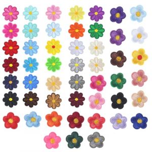 50 Pi&egrave;ces Patch Thermocollant, &eacute;cussons brod&eacute;s thermocollants, &Eacute;cusson Thermocollant &Agrave; Fleurs Pour V&ecirc;tements, Thermocollants pour enfants, jeans, chemises et &eacute;cussons brod&eacute;s DIY (Stazsd, neuf)