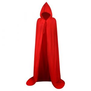 Myir JUN Cape à Capuche Longue Adulte Enfant Unisexe Cosplay Costume Halloween Party Déguisement Wicca Vampire Cape (Rouge, M) (Myir JUN-EU, neuf)