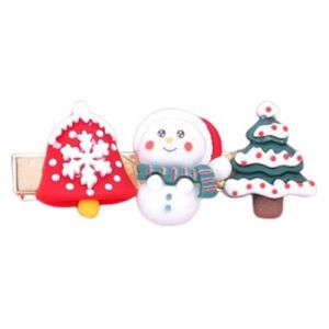 Pinces &agrave; cheveux de No&euml;l pour filles - Jolies pinces &agrave; cheveux de No&euml;l de No&euml;l, pinces &agrave; cheveux festifs, &eacute;pingles &agrave; cheveux, chaussettes pour chaussettes, No&euml;l (niexuy, neuf)