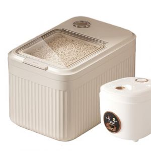 G&eacute;n&eacute;rique Bo&icirc;te De Stockage Pour Nourriture De Chien - Conteneur De Stockage Herm&eacute;tique Pour Aliments Pour Chiens - Distributeur Scell&eacute; R&eacute;sistant Aux Intemp&eacute;ries Pour Cuisine Garage Chiot Lapin Chat (featurecub, neuf)