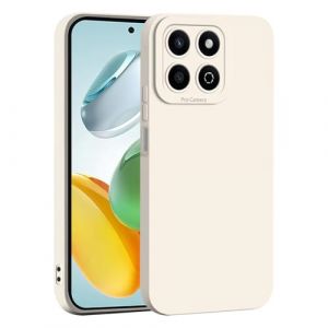 ILING Liquide Silicone Coque pour Honor X7c / Honor 200 Smart 5G, Simple Couleur Unie Très Mince Mat Élégant Housse, Doux TPU Bumper Antichoc Anti-Rayures Femme Étui (Blanc) (Wanten, neuf)