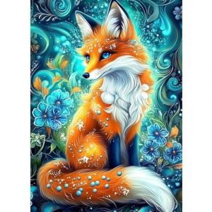 CEOVR Kit Diamond Painting Adulte Renard Diamant Adulte,5D DIY Diamond Art Kit Complet,Renard Fantastique,30x40 cm (MODAJIE, neuf)