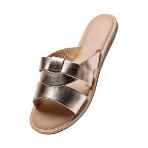 Claquettes Damia Plates Femmes Eté Pantoufles À Enfiler avec Bride en H Claquette Bout Ouvert avec Semelle Souple Chaussons Léger Respirant Confort Anti-dérapant Sandales pour Plage Piscine Douche (DeHolifer, neuf)
